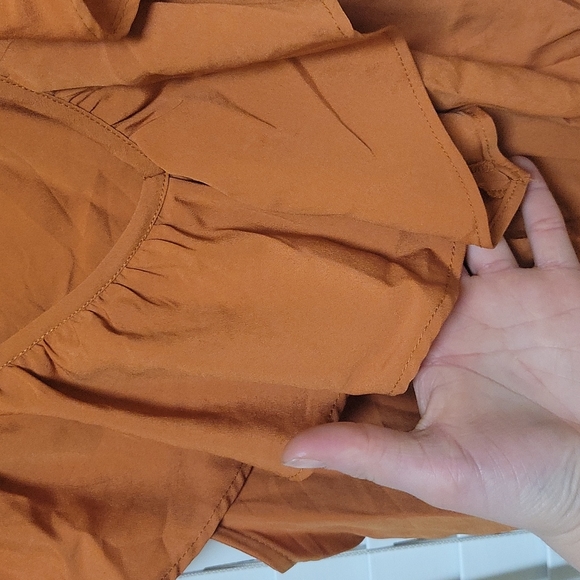 Forever 21 burnt orange ruffle minidress - Picture 6 of 7